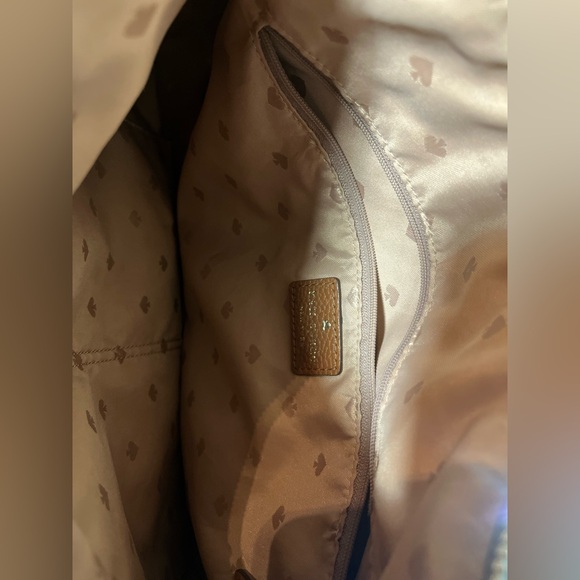 Kate spade, cross grain leather tan brown shoulder bag. No crossbody strap. - Picture 5 of 16